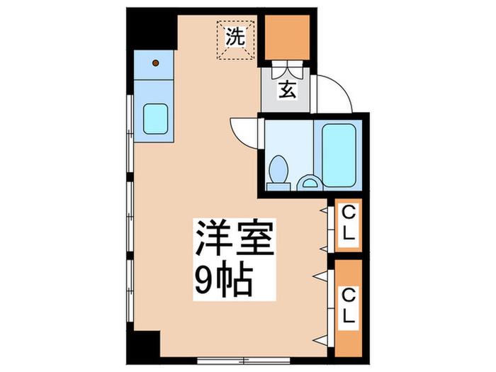 T`S GARDEN都筑ふれあいの丘II(ワンルーム/2階)の間取り写真