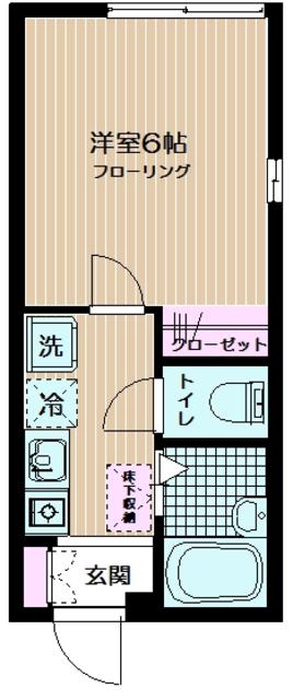 フェリーチェ東高円寺III(1K/1階)の間取り写真