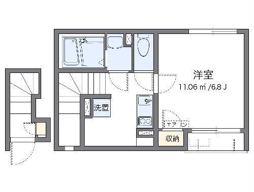 レオネクストSAKAYA(1K/2階)の間取り写真