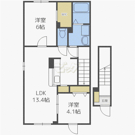 光マンション(2LDK/2階)の間取り写真