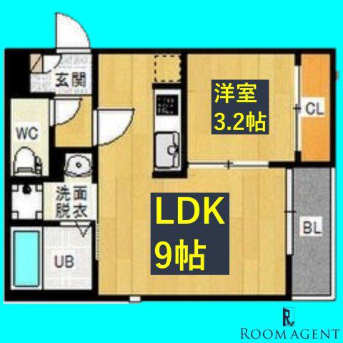 GRANDTICWILL(1LDK/1階)の間取り写真