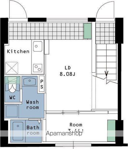 三軒茶屋HILLS(1LDK/1階)の間取り写真