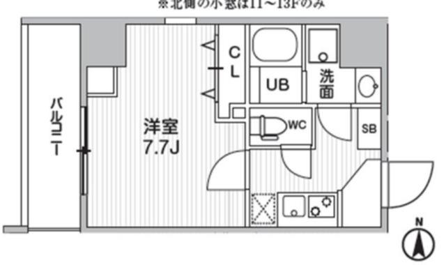 WEAVE BASE -UENO ノース上野ノース(1K/12階)の間取り写真