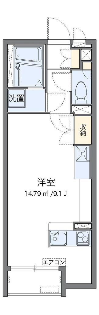 レオネクスト神木本町(ワンルーム/1階)の間取り写真