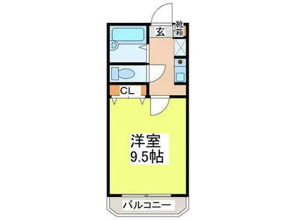 鳥越マンション(1K/3階)の間取り写真