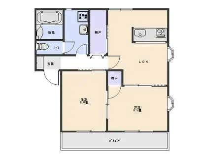 第三大嶋レジデンスA(2SLDK/1階)の間取り写真