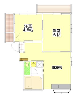 フォーブル隅田(2DK/2階)の間取り写真