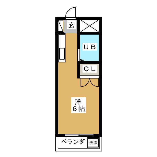 グレースコート(ワンルーム/3階)の間取り写真