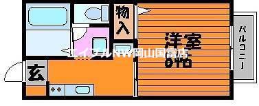 コーポ橋本(1K/1階)の間取り写真