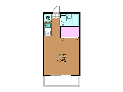 ドリーム大坂上(ワンルーム/1階)の間取り写真