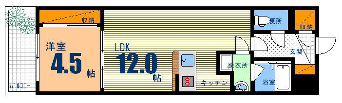 SO.YO.GO(1LDK/6階)の間取り写真