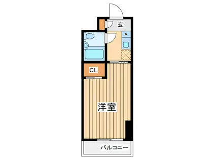 スカイコート新丸子(ワンルーム/7階)の間取り写真