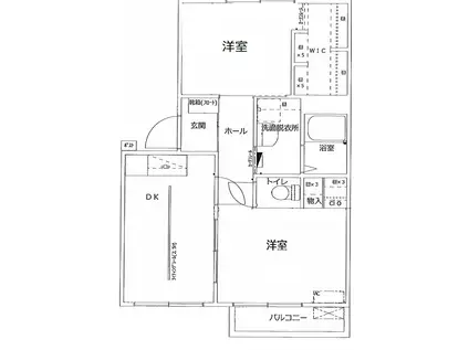 パークハイツ(2DK/2階)の間取り写真