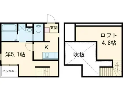 MAHORA MAISON久留米大学前駅 壱番館(1K/1階)の間取り写真