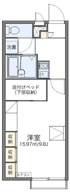 レオパレスグランプラージュ(1K/2階)の間取り写真
