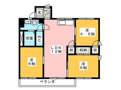 パークサイドステージ(3LDK/2階)の間取り写真