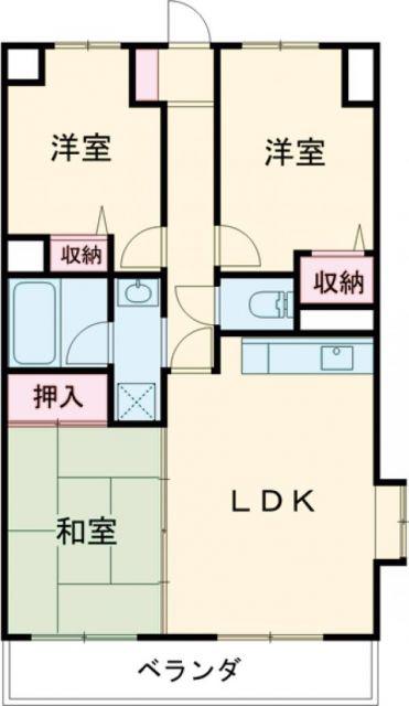 ライオンズガーデン多摩川河辺第二(3LDK/7階)の間取り写真