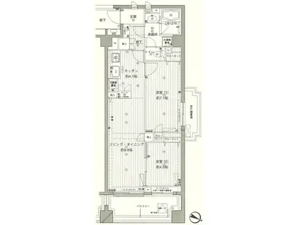 コスモリード西馬込(2LDK/2階)の間取り写真