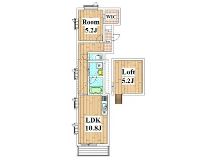 東急大井町線 九品仏駅 徒歩1分 3階建 築12年(1LDK/3階)の間取り写真