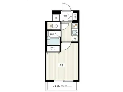 スパシエアランシア亀戸(1K/9階)の間取り写真