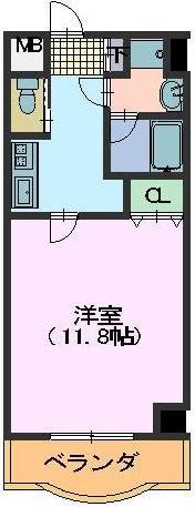 NAVI本山(1K/6階)の間取り写真