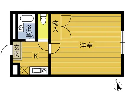 レガーロ田尻(1K/1階)の間取り写真
