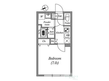 LEGALAND早稲田(1K/4階)の間取り写真