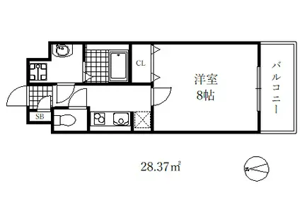 クレールマヤ(1K/1階)の間取り写真
