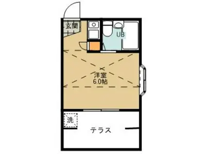 ピア朝霞台(ワンルーム/1階)の間取り写真