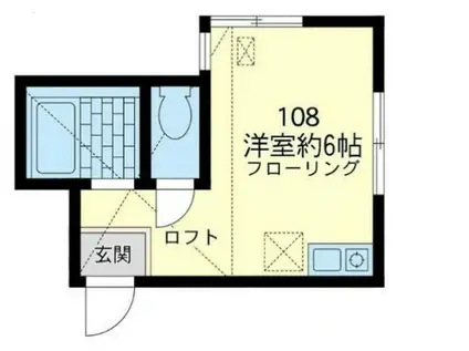 ユナイト横須賀中央グラナダの杜(1K/1階)の間取り写真