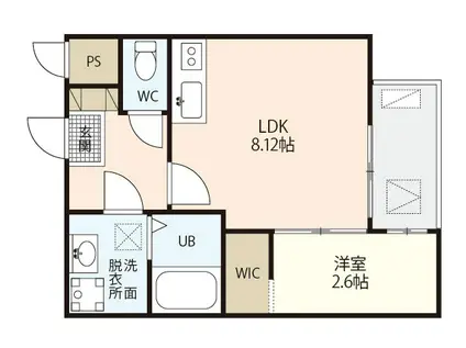 ESPERANZA青崎(1LDK/3階)の間取り写真