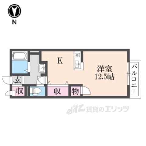 アンシャンテ宮の森Ⅰ(ワンルーム/2階)の間取り写真
