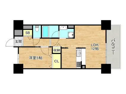 アリエッタ南巽(1LDK/5階)の間取り写真