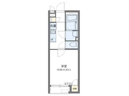 中野上鷺宮(1K/1階)の間取り写真
