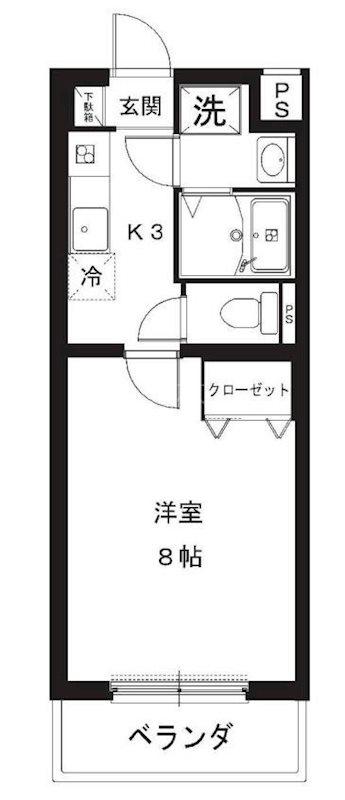 NAVONA(1K/2階)の間取り写真