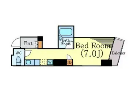 サングラータ恵比寿(ワンルーム/2階)の間取り写真