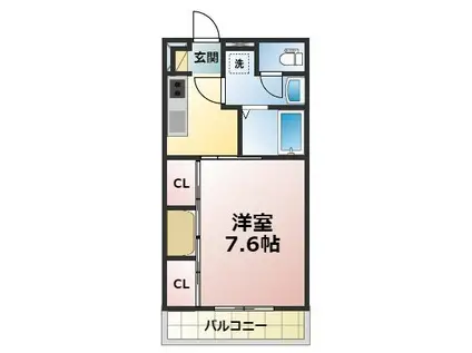 リブリ・ラフロイグ(1K/1階)の間取り写真