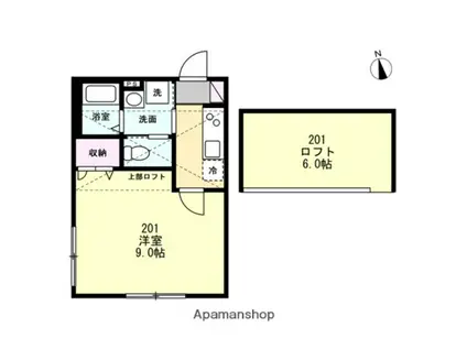 FELICE金沢文庫(1K/2階)の間取り写真