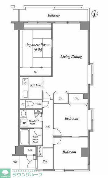 カッシア習志野(3LDK/7階)の間取り写真