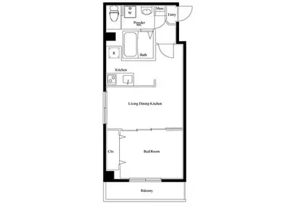 ラヴィエント浅草言問(1LDK/4階)の間取り写真