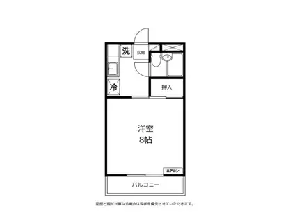 コーポモビリエ2号館(1K/2階)の間取り写真