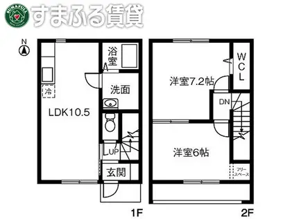 SUNNY HILL III(2LDK/1階)の間取り写真