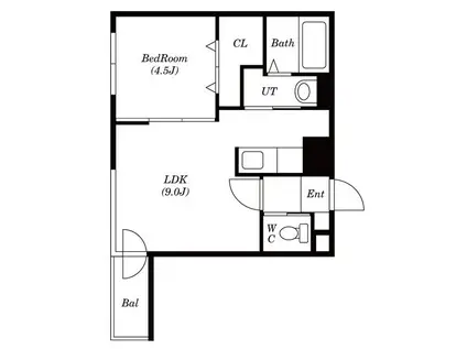 STANDARD(1LDK/2階)の間取り写真
