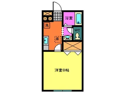 ベルエポック(1K/2階)の間取り写真