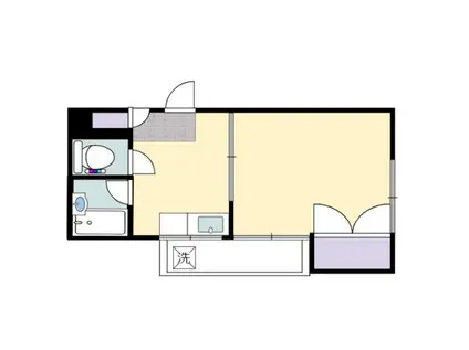 神宮ステーションビル(1K/2階)の間取り写真