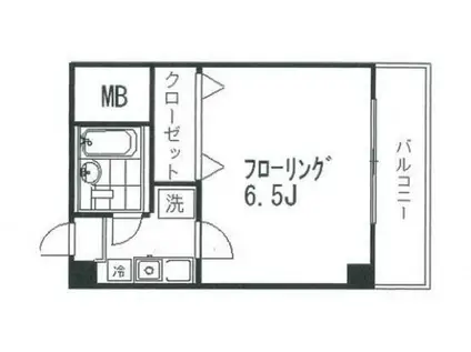 ウィスティーリアT&M(1K/4階)の間取り写真
