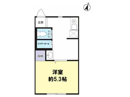 美鈴コーポ(1K/2階)の間取り写真