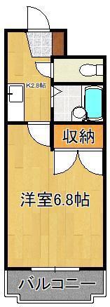シャトレ柳町(1K/1階)の間取り写真