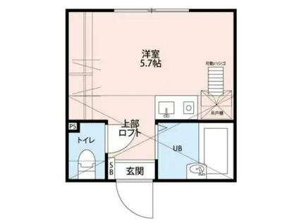 エーデル横浜戸部(1K/1階)の間取り写真