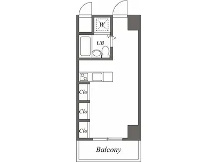ウィンベルソロ大森第2(ワンルーム/3階)の間取り写真